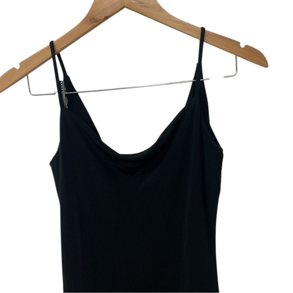 Vintage Y2K Bebe Black Maxi Cowl Slinky Dress S - Picture 2 of 6